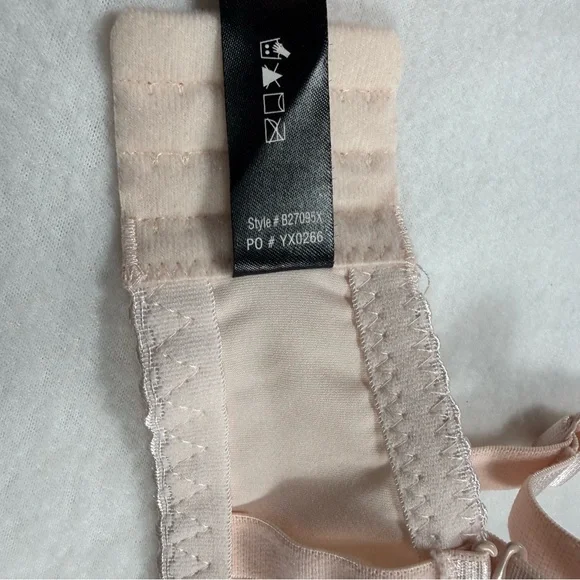 Rene Rofe 38DD Blush Floral Lace Demi Bra Convertible Underwire New Without Tags - Picture 3 of 10